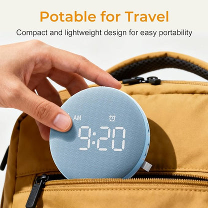Gianna 110dB Loud Alarm Clock for Heavy Sleepers - Vibrating Alarm Clock, 3 Wake Modes, Auto-Dimming, Rechargeable Battery Operated Bed Shaker for Bedroom and Travel