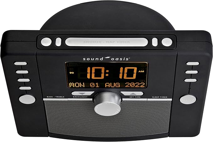 Sound Oasis Deluxe Bluetooth Sleep Tinnitus Sound Machine, World’s Best White Noise Machine for Better Sleep, Tinnitus Management, Clock Radio 288 Sounds