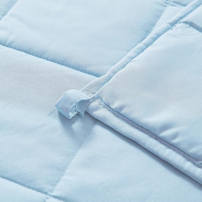 MOTRIP Soft Flannel Weighted Blanket with Sanded Reversible (Sea Blue, 60 * 80 20LBS)