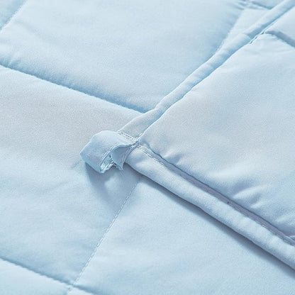 MOTRIP Soft Flannel Weighted Blanket with Sanded Reversible (Sea Blue, 60 * 80 20LBS)