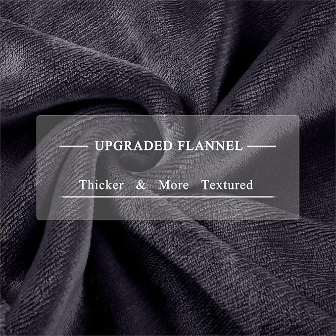 Heated Blanket Electric Blanket Full Size, Super Soft Cozy Upgraded Flannel Heating Blanket with 6 Heating Levels & 1-10 Hours Auto Off, Fast Heating & Overheat Protection, 72" x 84", Dark Gray