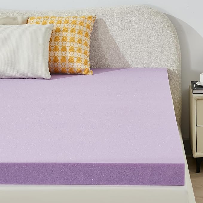 BDEUS 2 Inch Gel Memory Foam Mattress Topper Ventilated Soft Pressure Relieve Mattress Pad, Breathable Bed Topper, CertiPUR-US Certified, Full Size