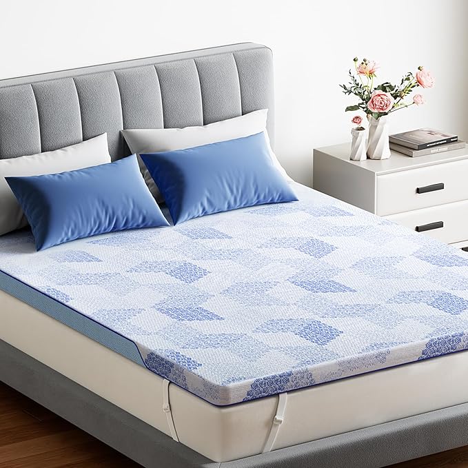 PERLECARE Firm Mattress Topper Full- 3 Inch Memory Foam Bed Topper for Pressure Relief, Mattress Pad with Cooling Bamboo Cover, Removable & Washable & Non-Slip, CertiPUR-US & Oeko-Tex Certified