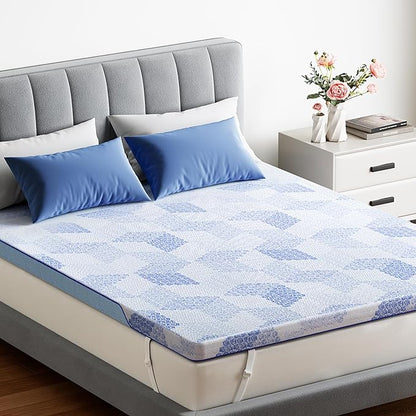 PERLECARE Firm Mattress Topper Full- 3 Inch Memory Foam Bed Topper for Pressure Relief, Mattress Pad with Cooling Bamboo Cover, Removable & Washable & Non-Slip, CertiPUR-US & Oeko-Tex Certified