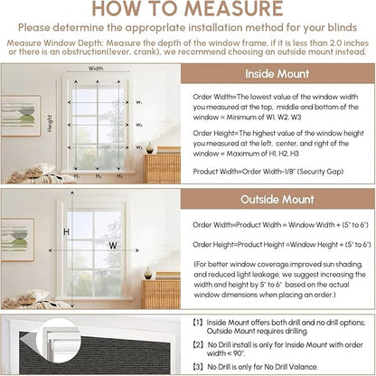 Kincmo No Drill Motorized Blinds with Remote, 100% Blackout Roller Shades for Windows, Custom Electric Blinds Compatible with Alexa, Apple Homekit, Google Home (100% Blackout Starscape Brown)