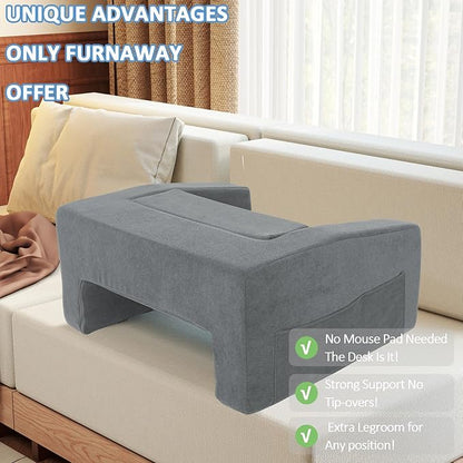 Lap Desk Pillow with Removable Cover Adjustable Angle Gaming & Machine Washable Reading Pillow for Adults Multipurpose Laptop Bed Tray with Arms for Working