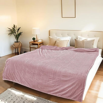 Electric Heated Blanket Queen Size 84"x90" with Cozy Flannel, 6 Heat Settings & 10 Hours Auto Off, Soft & Cozy Warming Throw for Home, Office, or Bed, Machine Washable,Pink