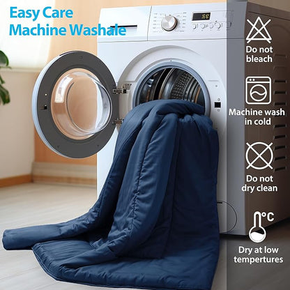 Bamboo Viscose All Season Comforter/Blanket - Ultra Soft & Breathable Comfort - Perfect Medium Weight for Snuggling Without Overheating - Enjoy Cozy Sleep All Night