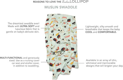 Loulou Lollipop Soft Baby Swaddle Blanket Muslin Wrap Receiving Blanket for Newborn to Toddler Girl and Boy, Large 47” by 47” - Avocado…