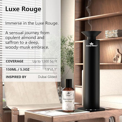 Hotel Scents Luxe Rouge 150mL Essential Oil Scent for Diffusers - The Exotic Spice of Saffron, Ambergris, Woody nuances, and Musk - Oil Blends for Aromatherapy - Home Luxury & Hotel Scent Collection