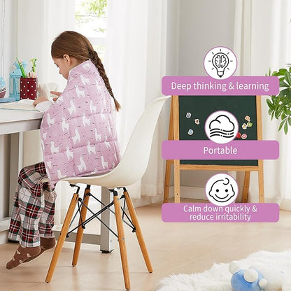 HOSUKKO Weighted Blanket - 2 lbs Purple Alpaca Heavy Blanket - Small Size Breathable Blanket(19 * 21 inches, 2 lbs)