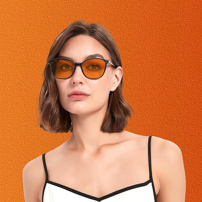 Sleep Blue Light Blocking Glasses for Men and Women, Computer Gaming Glasses Anti Eyestrain & UV Glare