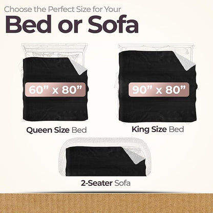 Sacred Weapon Bamboo Waterproof Blanket – Bed Blanket for Cozy Moments – Bed Blankets Soft & Hypoallergenic – Bamboo Blankets Leakproof & Cooling for Beds, Couch & Pet Use – Queen Size 60" x80.