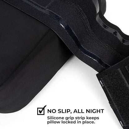 Sleep Gear Knee Zzz Pillow: Doctor-Designed Knee Sleeve & Foam Pillow for Side Sleepers - Compact, Ergonomic Design with Washable Cover for Sciatica & Back Pain Relief (Strap)