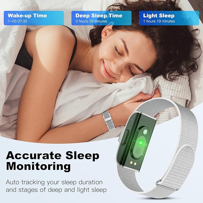 Fitness Tracker with Blood Pressure & Blood Oxygen Monitor, 24/7 Heart Rate Sleep Tracking, IP68 Waterproof Smart Watch, Step Calorie Counter, Activity Tracker for Men Women - No Subscription