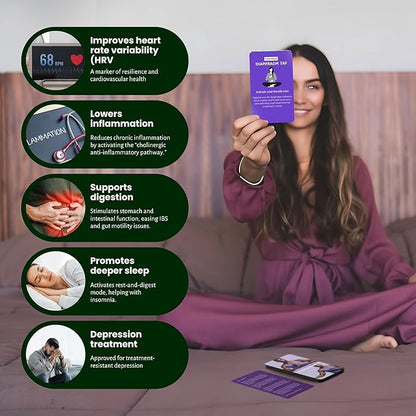 Vagus Nerve Deck 70 Exercise Cards for Vagus Nerve Reset and Stimulation Practices Non Electric Calming Toolkit for Anxiety Stress and Nervous System Support