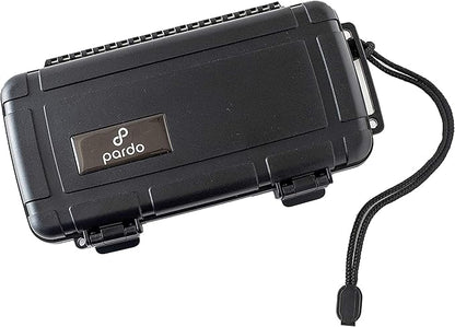 Pardo Cigar Travel Humidor Cigar Box - Airtight, Waterproof, Portable Humidor Case with Built-in Humidifier Disc, Durable Storage for up to 5 Cigars - Compact Cigars Travel Case