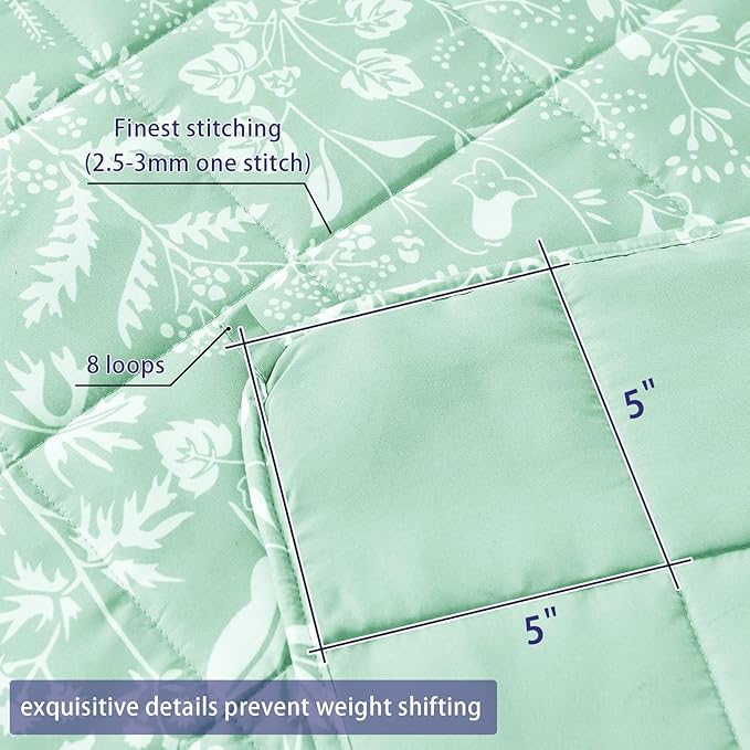 yescool King Size Weighted Blanket for Adults (20 lbs, 80” x 87”, Cerulean) Cooling Heavy Blanket for Sleeping Perfect for 190-210 lbs, Breathable Blanket for Adults & Couple All Season