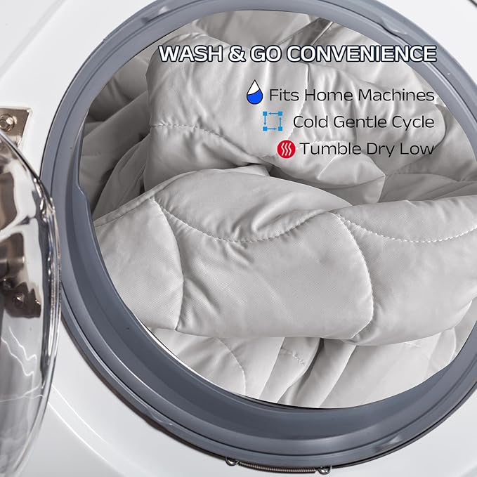 Cooling Comforter for Hot Sleepers - Lightweight Breathable Tencel Blend, Double Sided All-Season Comforter, Temperature Regulating & Machine Washable (Light Gray, Throw(70''L*60''W))