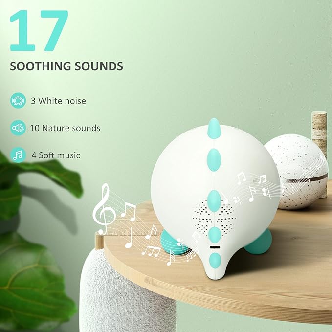 Kids Alarm Clock, Toddler Sleep Training Clock with Night Lights, Sound Machine, Time to Wake Dinosaur Alarm Clock for Children, Gift Ideas for Kids Toddler Boy Girl (Green)
