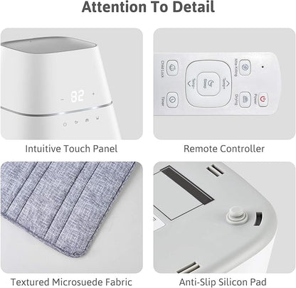 AquaPad CozyFlow Water Heated Mattress Pad, No Electric Wire, All Digital, 5 YR Warranty, AirQuiet and Dual-Tank Technology, Smart, Hydro Heat Onsu Mat Topper Bed Warmer (Full/Double)