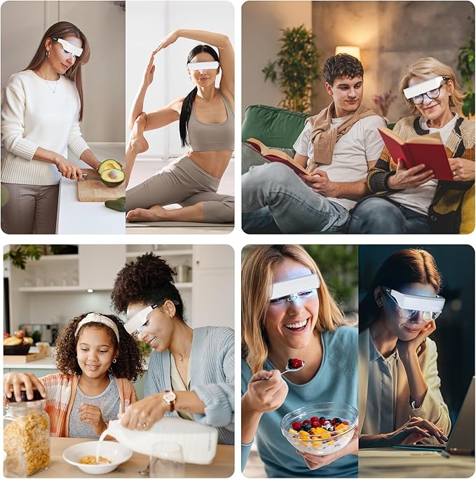 GentleGlow MEINNO Light Therapy Glasses, Bring You Boost Energy, Relief for Slwwp Problems, Enhances Mood, Adjustment Jet Lag - All-in-One Case, Ready for Any Scene, Anytime, Anywhere