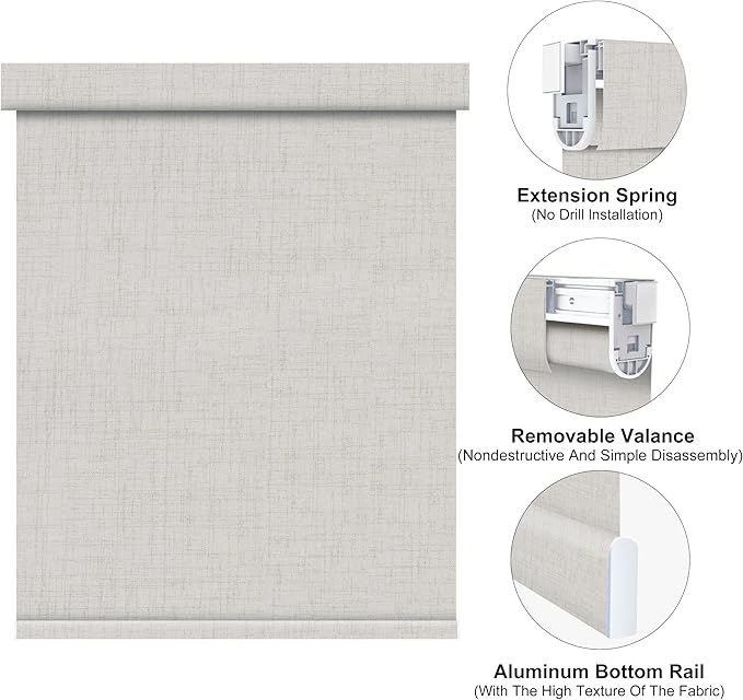 Bringnox No Drill Motorized Blinds with Remote,Blackout Windows,with Apple Homekit,Alexa,Google, with App,Voice Control Custom Size