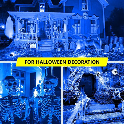 8 Pack A19 LED Blue Light Bulbs,120V E26 Christmas Blue LED Lights 9W Replace up to 100W,Dimmable Colored Light Bulbs for Thanksgiving Day, Home Lighting, Party Decoration, Holiday Lighting