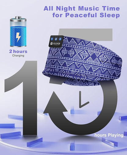 LOVE EYE Sleep Headphones Wireless Headband Headphones Bluetooth 5.4 for Side Sleeper Bluetooth Headband Earphones for Sports for tech Gadgets Gifts