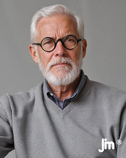 JM 5 Pack Round Reading Glasses for Women Men, Vintage Small Blue Light Blocking Computer Readers with Spring Hinges