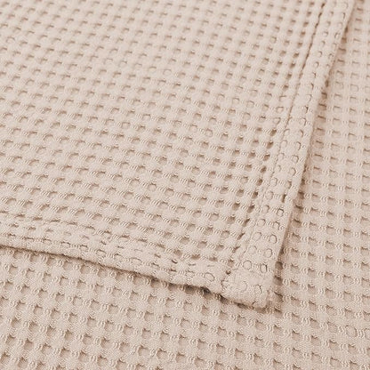 36” X 40” Inches Cooling Baby Waffle Weave Blanket, Ultra-Soft Lightweight Receiving Blanket for Newborn, Breathable Comfortable Baby Swaddle Blanket for Boys and Girls(Oat)
