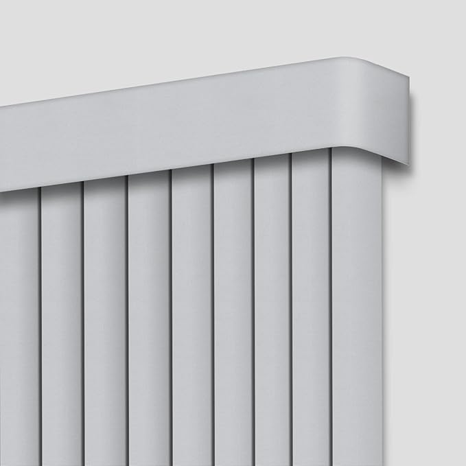 Cordless Vertical Blinds Window Blind, Blackout Fabric Vertical Blind, Energy Saving UV Protection Noise Reduce Vertical Blinds for Sliding Glass Doors, Patio Doors, Pure Light Grey