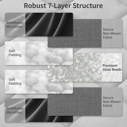 Weighted Blanket Queen Size (60"x80" 17lbs),Ultra Soft and Cozy Cooling Weighted Blanket Queen Size for Adult,Heavy Blanket with Machine Washable Soft Blanket, Black