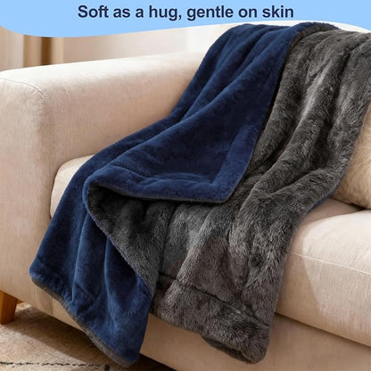 Heated Blanket Queen Size, 84"x90" Electric Heating Soft Dual-Sided Flannel Machine Washable Blanket, 12 Heat Levels & 12 Hours Auto Off, Soft Warm Flannel Blanket, Overheat Protection with ETL & FCC