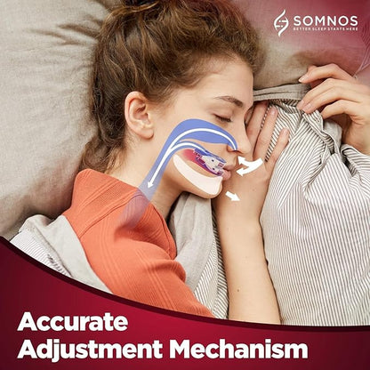 Somnos Anti Snore Mouthguard - Adjustable Sleep Mouth Guard for Snoring - Lightweight, Comfortable, and Effective for Reducing Snoring - Opens Airway for a Good Night’s Sleep - Size Medium …