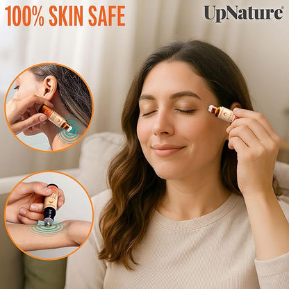 UpNature Head Bliss Essential Oil Roll On - Soothing Migraine Comfort Aromatherapy with Instant Cooling Effect - Nurse Essentials Gifts Roller