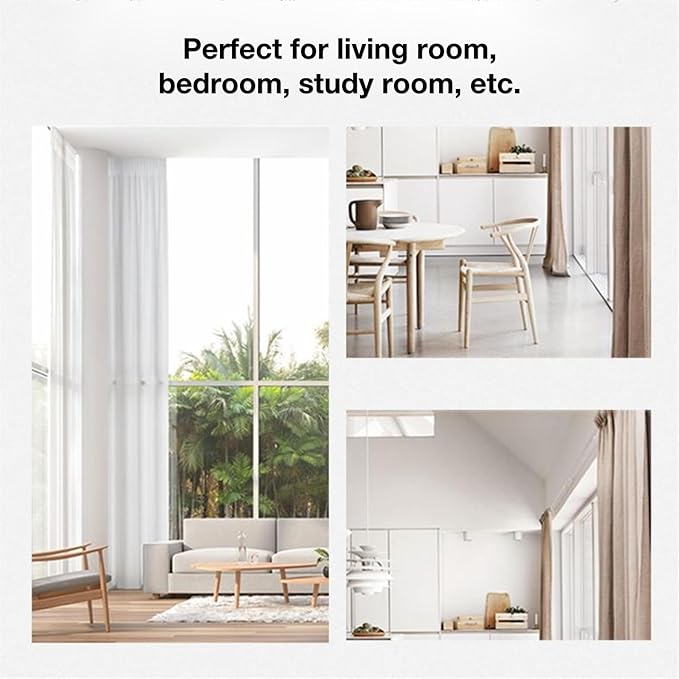 Automatic Curtain Opener, Electronic Curtain Opener, Smart Curtain Opener with APP/Voice Control Only for Roman Rod Tracks, Compatible with Alexa Google Home Timer Light & Temperature Sensor