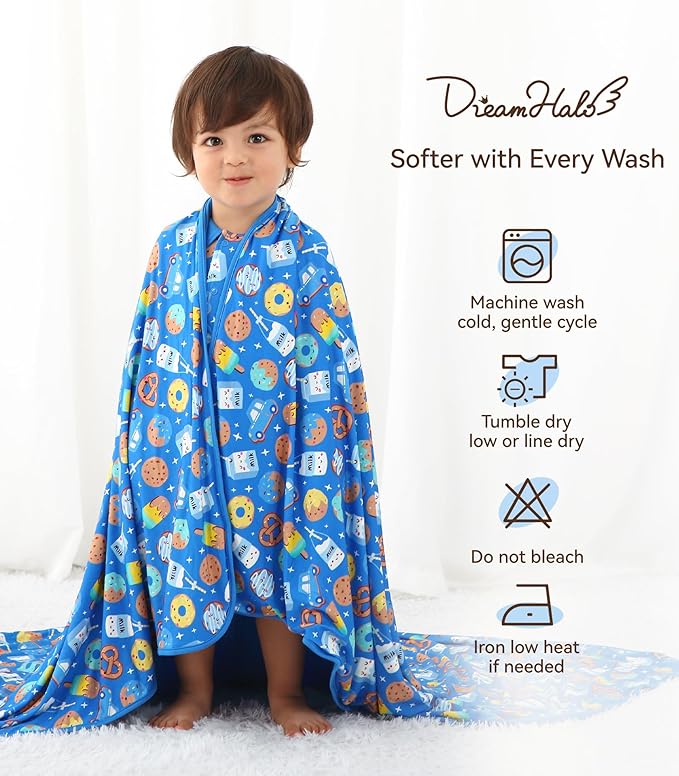 Premium Baby Blankets, Soft Viscose from Bamboo Blanket for Boys and Girls, Nursery Crib Bedding Quilt for Newborn and Toddler, Cooling for Hot Sleepers, 50'' x 50'' Cookies