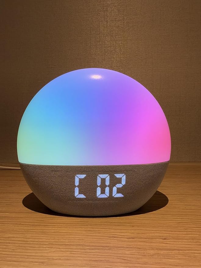 Smart Sunrise Alarm Clock with LED Color Changing Light, Digital Display, FM Radio, White Noise Machine, Natural Wake Up Light