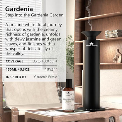 Hotel Diffuser Oil - Gardenia Essential Oils for Scent Air Cold Diffuser - Gardenia, Jasmine, Green Leaves, Lily of The Valley - Home Luxury Scents Aroma Fragrance