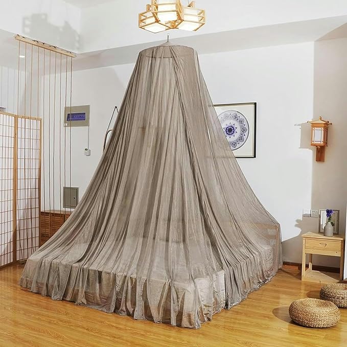 Anti Radiation Net Canopy,Silver Coated Mesh Radiation Protection Canopy King Size RF Shielding Netting EMF Shielding Canopy