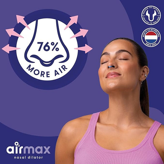 Airmax Nasal Dilators - Anti Snore Device - Small - 6-Month Relief - Cure for Snoring - Recommended by Physicians - Blue - One-Pack