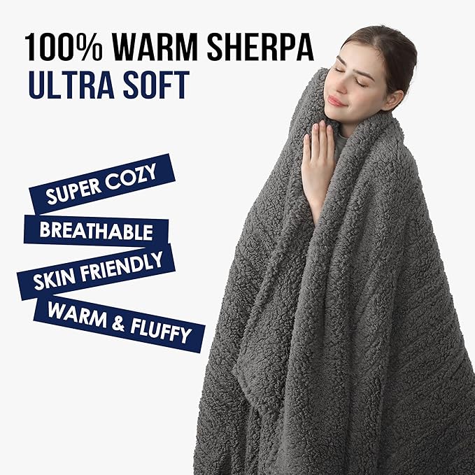 Full Size Heated Blanket, Electric Heated Blanket with 6 Heating Levels & 1-10 Hours Adjustable Timer, Ultra Soft and Thick Washable Full Electric Blanket for Bed, 72"X84", Dark Gray