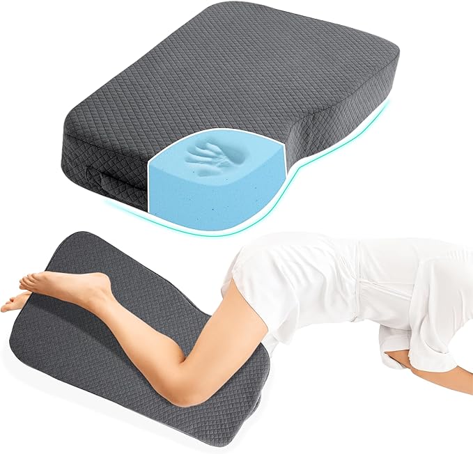 HOMBYS Memory Foam Knee Pillow for Side Sleepers, Leg Pillow for Knee, Separates The Knees for Body Alignment-Between Leg Pillow for Lower Back Pain Relief and Pregnancy Support -(18"x30"x4", Grey)