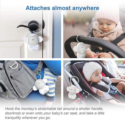 VTech Communications BC8211 Myla The Monkey Baby Sleep Soother with a White Noise Sound Machine Featuring 5 Soft Ambient Sounds, 5 Calming Melodies & Soft-Glow Night Light, 1 Count (Pack of 1)