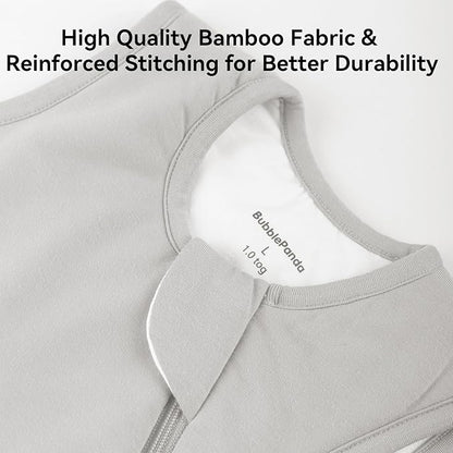 BubblePanda Rayon Made from Bamboo Sleep Sack 12-18 Months 0.5 Tog Soft Lightweight Toddler Sleep Sack 1t for Babies 2-Way Zipper Wearable Blanket Baby 12 Months