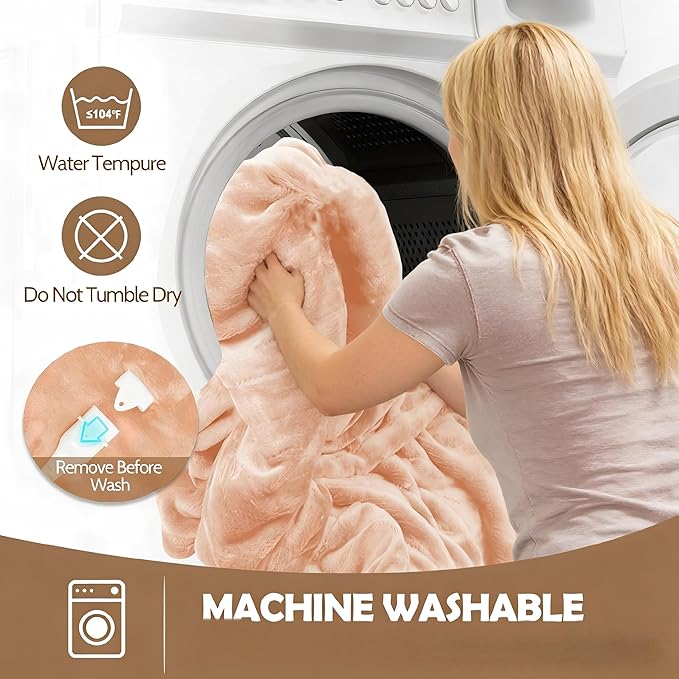 Wearable Heated Blanket with Foot Pocket, 52"x72" Electric Blanket with Sleeves for 12 Hours Timer, 6 Heat Settings, Flannel & Sherpa, Beige