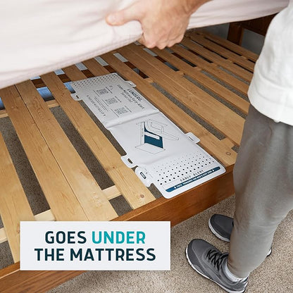Lunderg Under Mattress Bed Alarm for Elderly Adults Wireless with Early Alert - 2 Bed Sensor Pads & Pager - Bed Alarm for Elderly Dementia Patients - Bed Alarms and Fall Prevention for Elderly