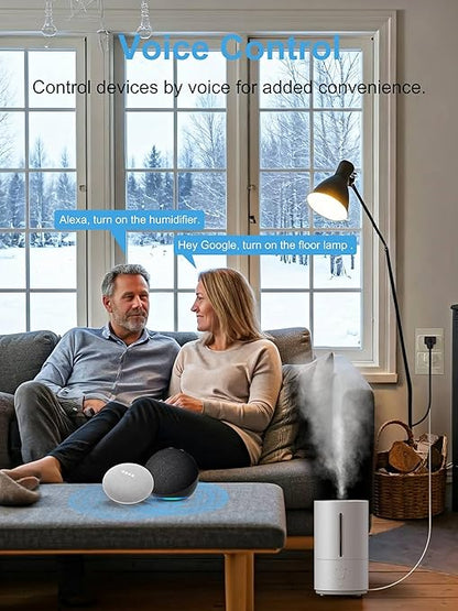 EIGHTREE Zigbee Smart Plug 15A, Energy Monitoring, 𝗭𝗶𝗴𝗯𝗲𝗲 𝗛𝘂𝗯 Required, ETL Certified, Smart Plugs That Compatible with Alexa & Home Assistant & SmartThings, 1 Pack