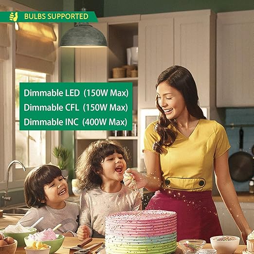 Smart Dimmer Switch by Martin Jerry | New, Trailing Edge Dimmer Light Switch, Voice Control by Alexa, Google Home, SmartLife App, Needs Neutral Wires, 2.4G WiFi Only